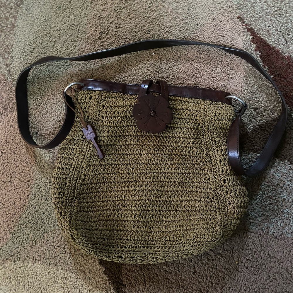 Fossil straw purse